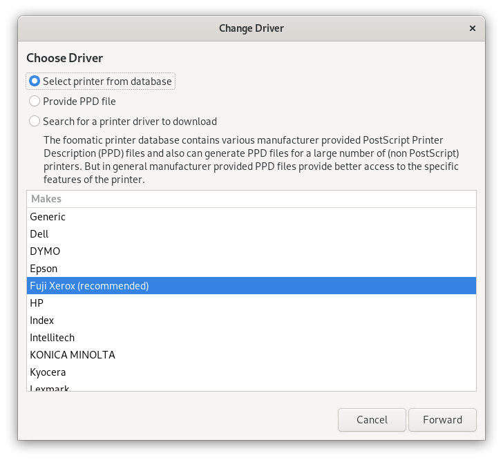 Change driver 1